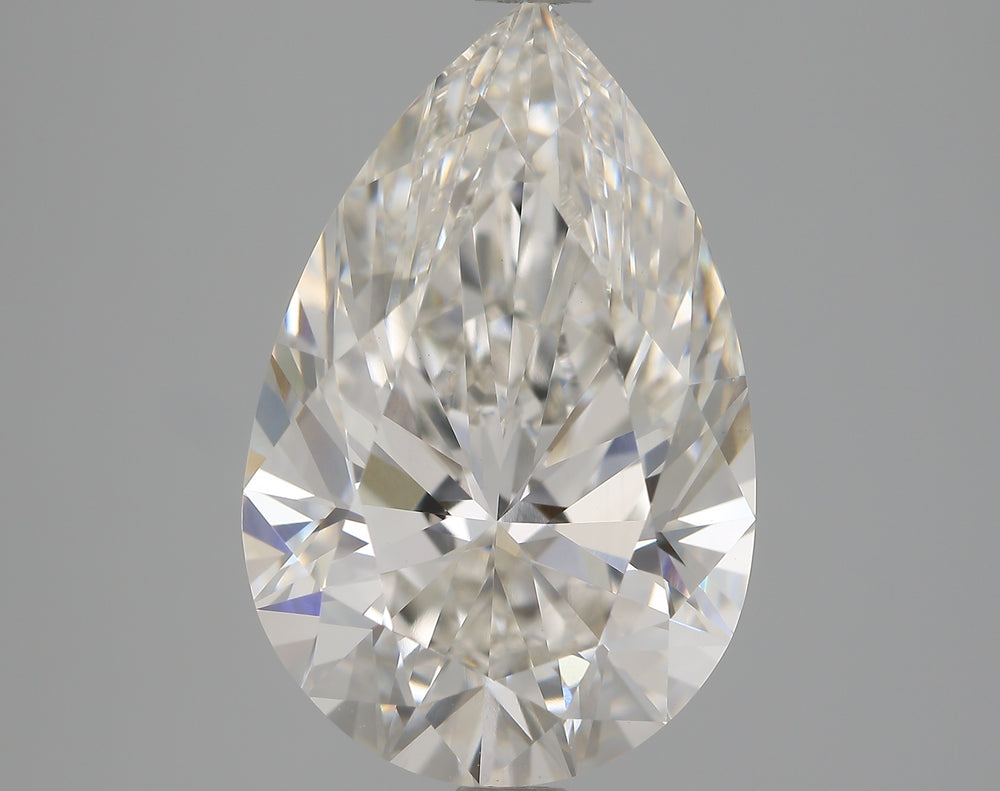 3.56 Carat Pear Lab Diamond with  Cut Diamond in 14KT  view 1
