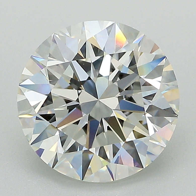 3.04 Carat Round Lab Diamond with  Cut Diamond in 14KT  view 1
