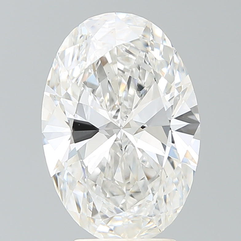 4.18 Carat Oval Lab Diamond with  Cut Diamond in 14KT  view 1
