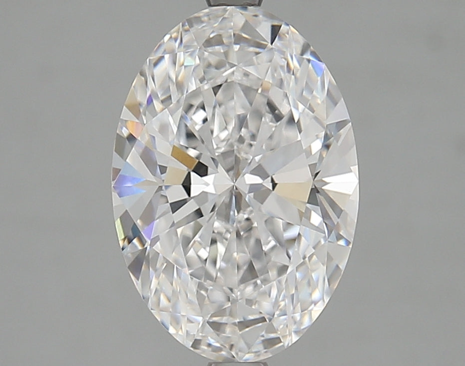 3.03 Carat Oval Lab Diamond with  Cut Diamond in 14KT  view 1
