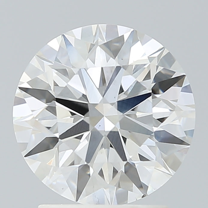2.28 Carat Round Lab Diamond with  Cut Diamond in 14KT  view 1
