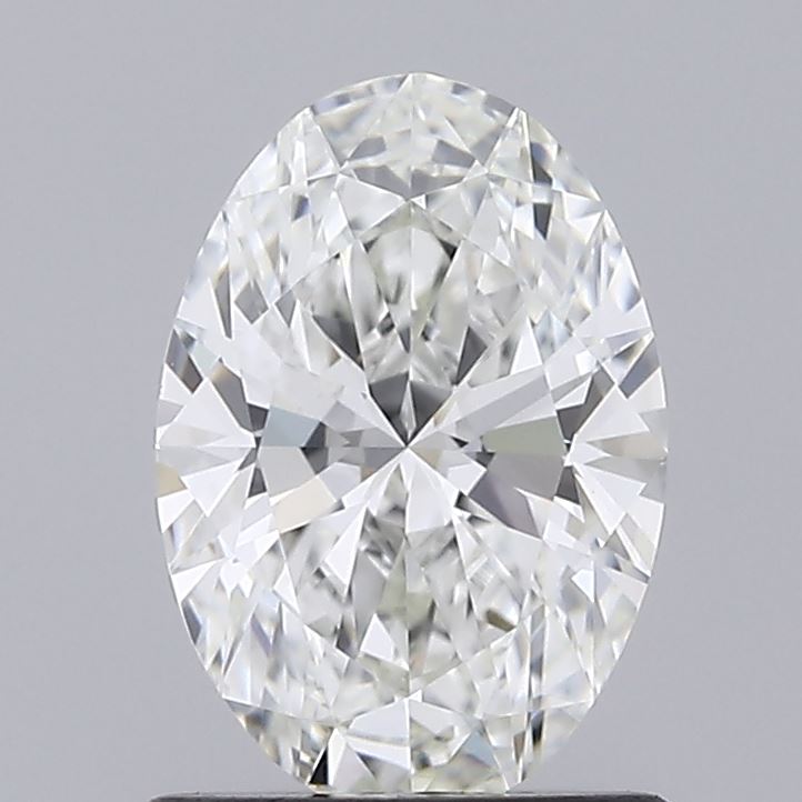 1.0 Carat Oval Lab Diamond with  Cut Diamond in 14KT  view 1
