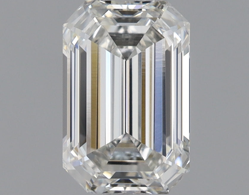 1.01 Carat Emerald Lab Diamond with  Cut Diamond in 14KT  view 1
