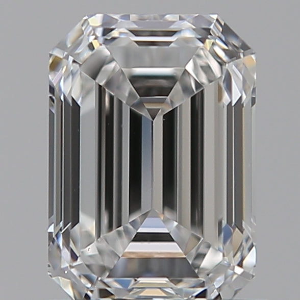 1.01 Carat Emerald Lab Diamond with  Cut Diamond in 14KT  view 1
