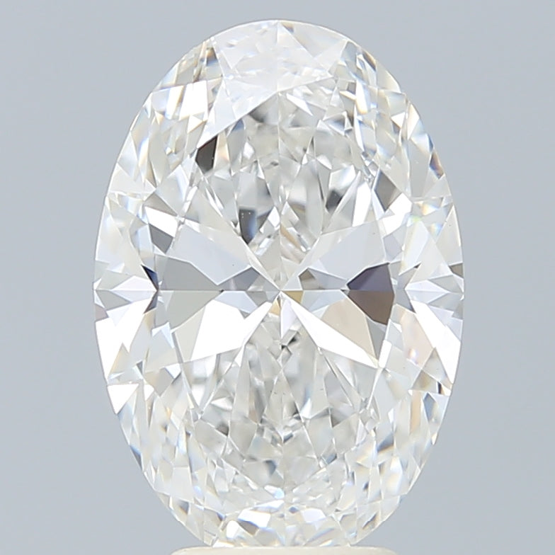 4.54 Carat Oval Lab Diamond with  Cut Diamond in 14KT  view 1
