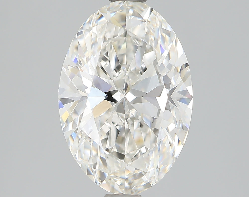 2.03 Carat Oval Lab Diamond with  Cut Diamond in 14KT  view 1
