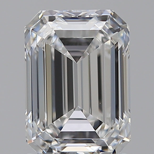 1.59 Carat Emerald Lab Diamond with  Cut Diamond in 14KT  view 1

