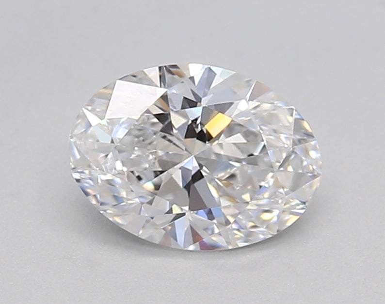 0.76 Carat Oval Lab Diamond with  Cut Diamond in 14KT  view 1

