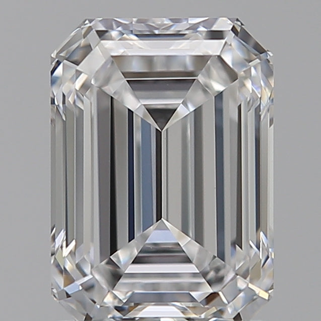 1.59 Carat Emerald Lab Diamond with  Cut Diamond in 14KT  view 1
