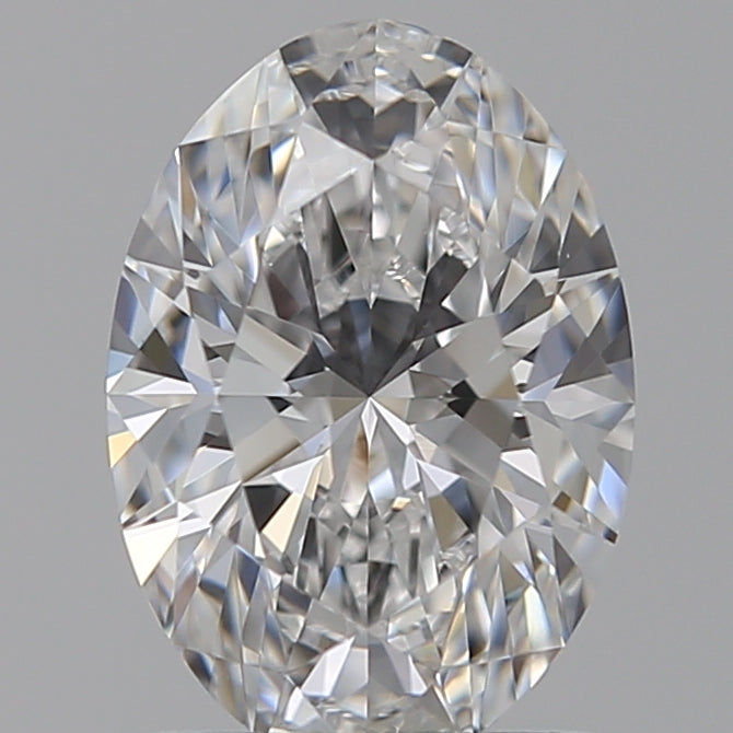1.29 Carat Oval Lab Diamond with  Cut Diamond in 14KT  view 1
