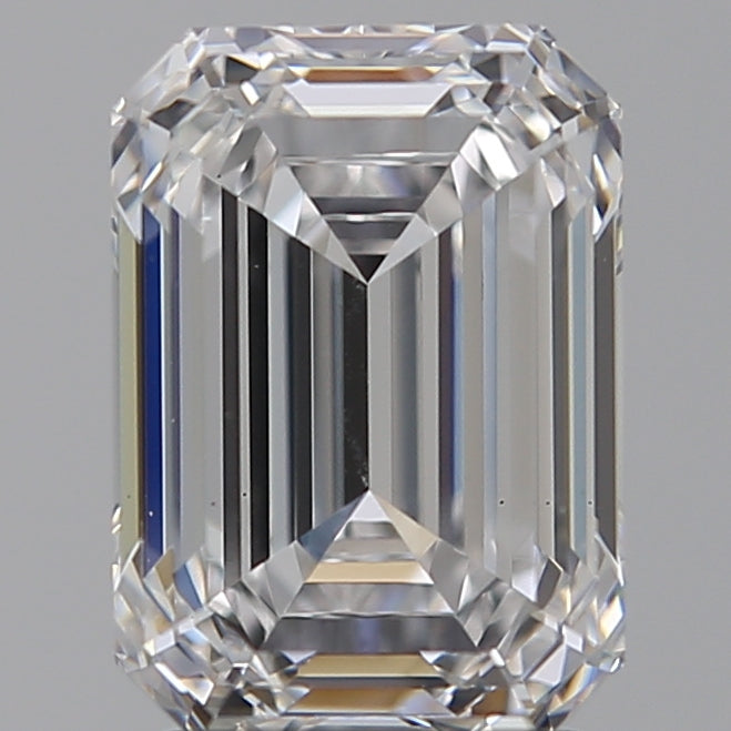 2.59 Carat Emerald Lab Diamond with  Cut Diamond in 14KT  view 1
