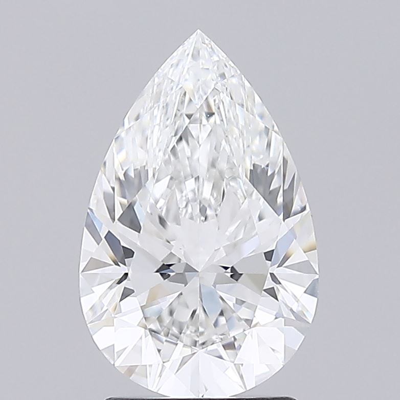 2.11 Carat Pear Lab Diamond with  Cut Diamond in 14KT  view 1

