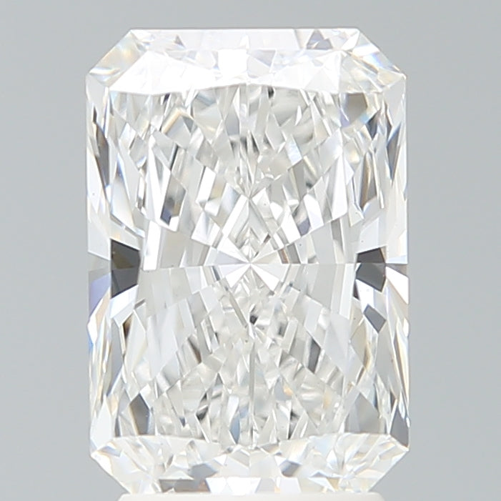 3.09 Carat Radiant Lab Diamond with  Cut Diamond in 14KT  view 1
