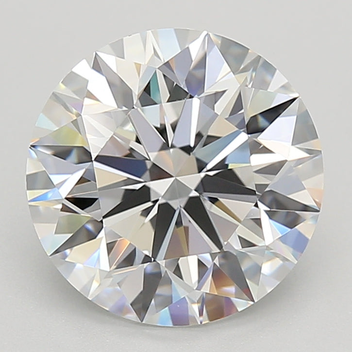 3.65 Carat Round Lab Diamond with  Cut Diamond in 14KT  view 1

