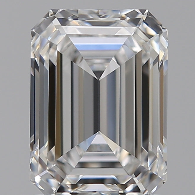 1.58 Carat Emerald Lab Diamond with  Cut Diamond in 14KT  view 1
