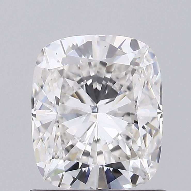 1.04 Carat Cushion Lab Diamond with  Cut Diamond in 14KT  view 1
