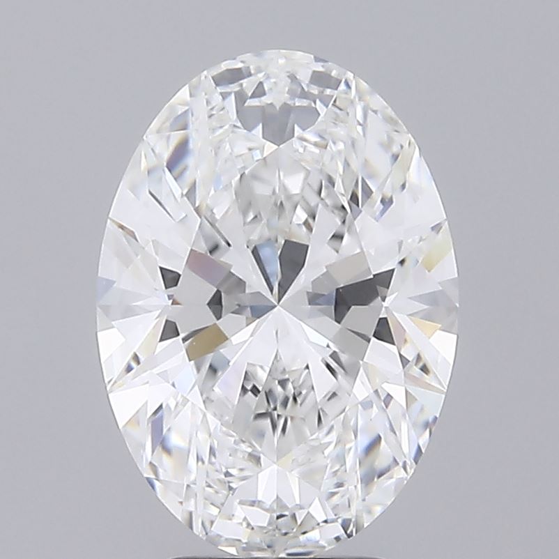 4.0 Carat Oval Lab Diamond with  Cut Diamond in 14KT  view 1
