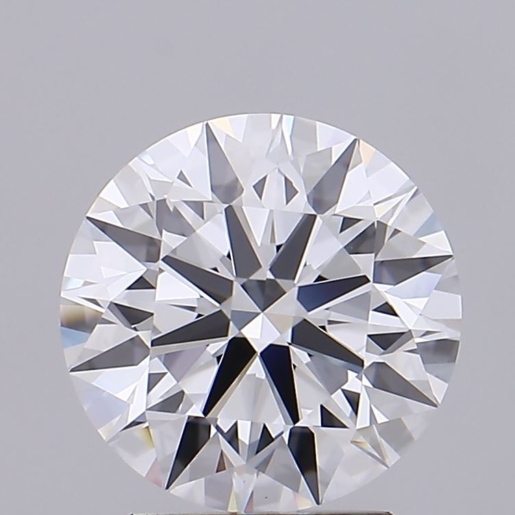 2.6 Carat Round Lab Diamond with  Cut Diamond in 14KT  view 1
