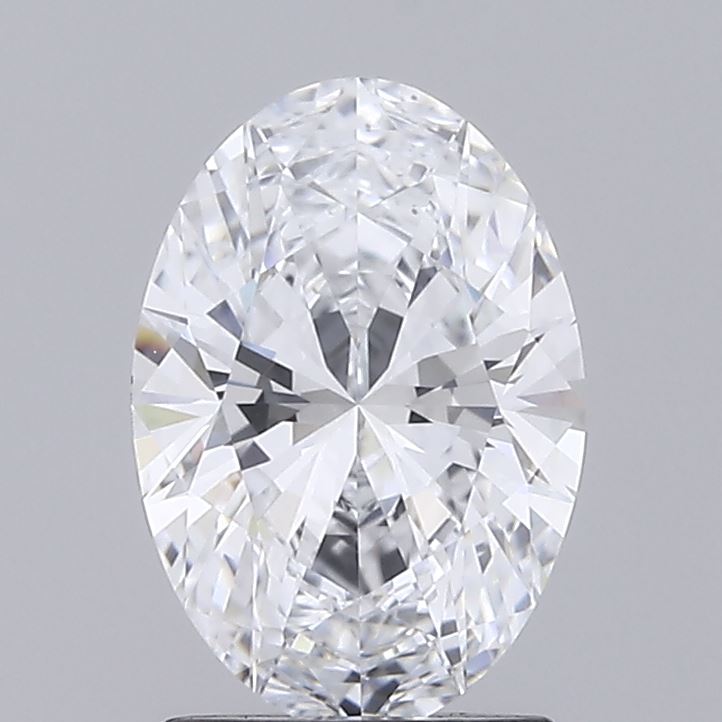1.52 Carat Oval Lab Diamond with  Cut Diamond in 14KT  view 1
