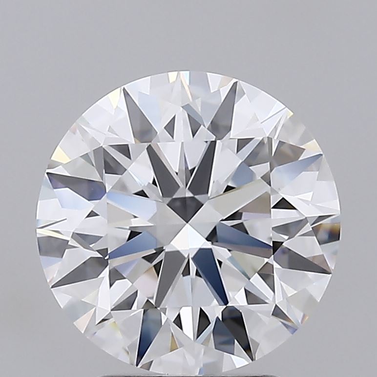 3.0 Carat Round Lab Diamond with  Cut Diamond in 14KT  view 1
