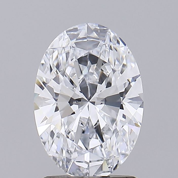 1.42 Carat Oval Lab Diamond with  Cut Diamond in 14KT  view 1
