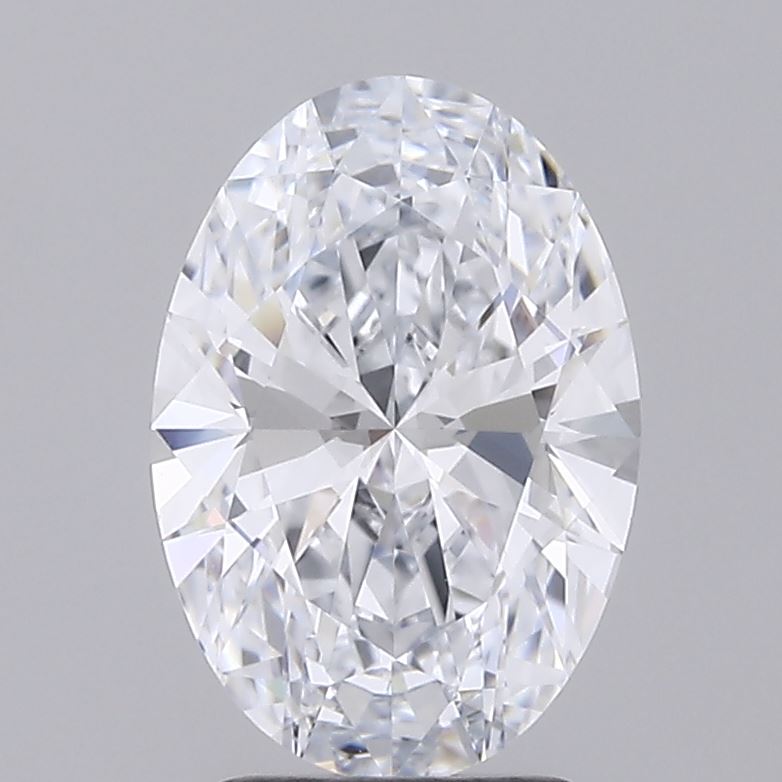 2.53 Carat Oval Lab Diamond with  Cut Diamond in 14KT  view 1
