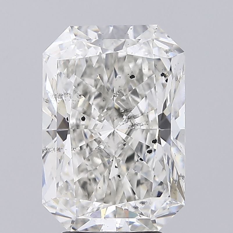 4.49 Carat Radiant Lab Diamond with  Cut Diamond in 14KT  view 1
