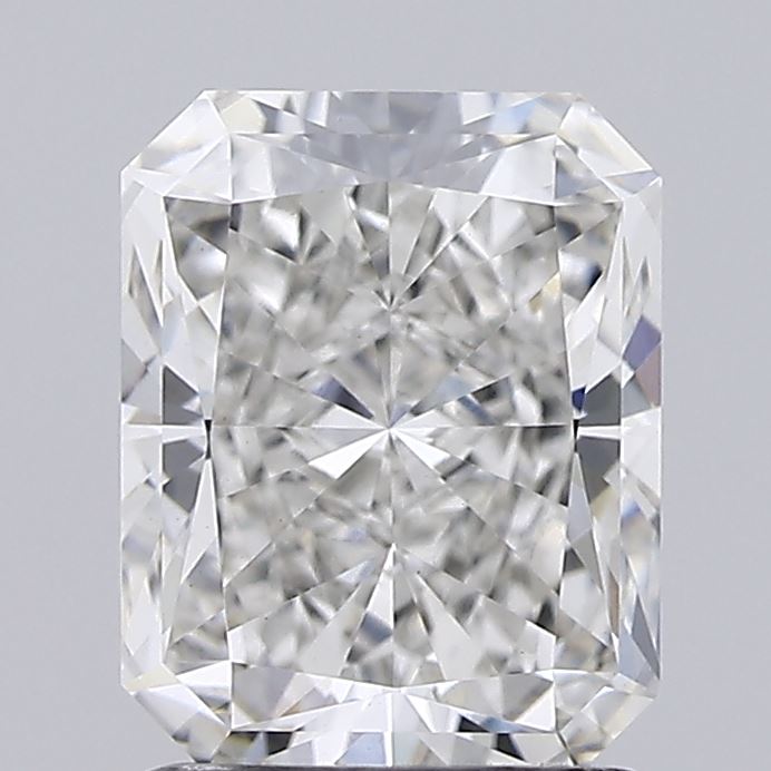 1.51 Carat Radiant Lab Diamond with  Cut Diamond in 14KT  view 1
