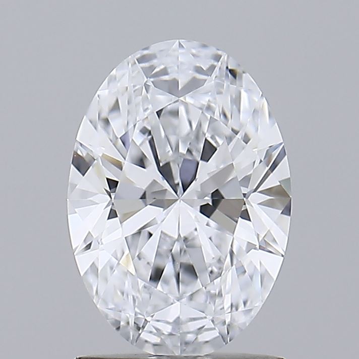 1.25 Carat Oval Lab Diamond with  Cut Diamond in 14KT  view 1
