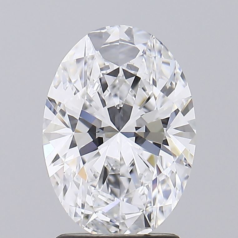 2.05 Carat Oval Lab Diamond with  Cut Diamond in 14KT  view 1
