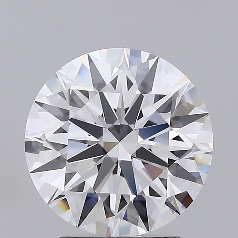 2.58 Carat Round Lab Diamond with  Cut Diamond in 14KT  view 1
