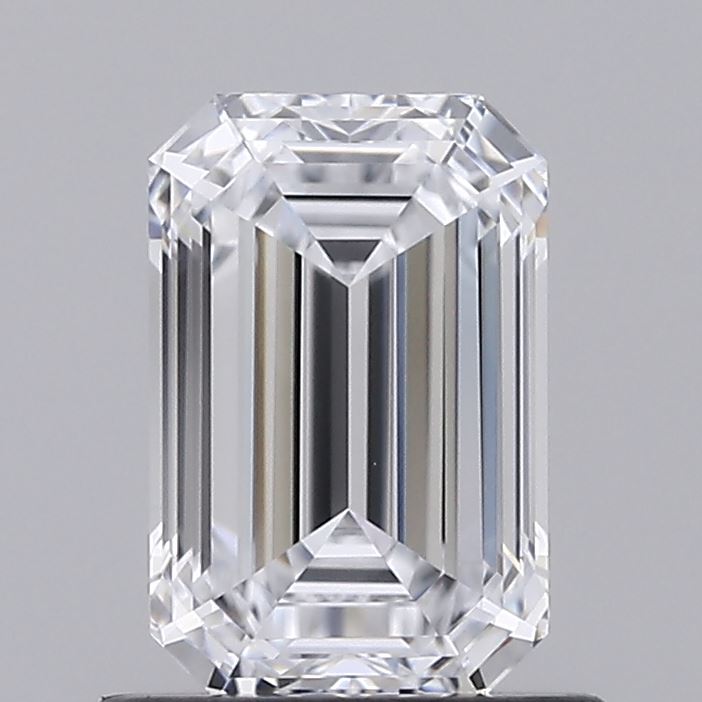1.02 Carat Emerald Lab Diamond with  Cut Diamond in 14KT  view 1
