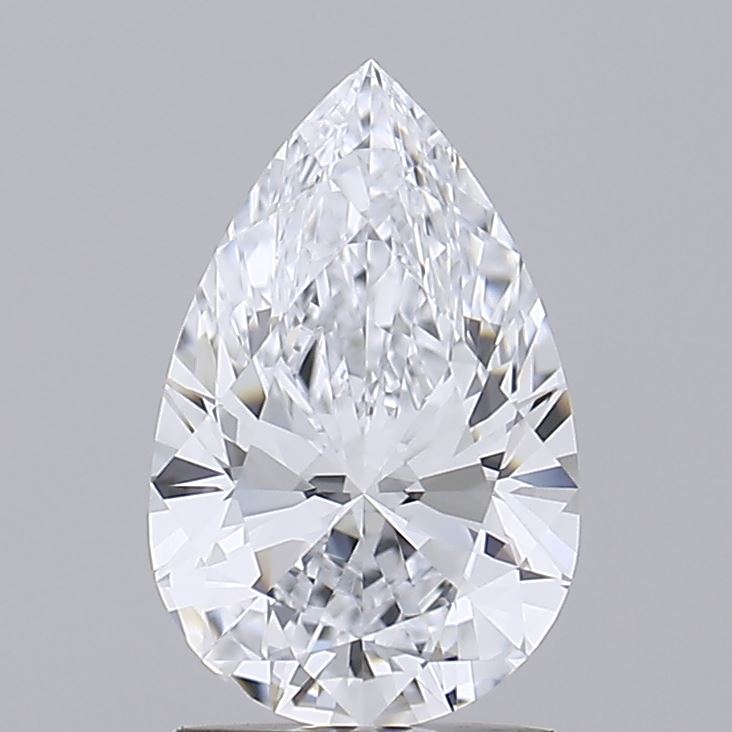 1.51 Carat Pear Lab Diamond with  Cut Diamond in 14KT  view 1
