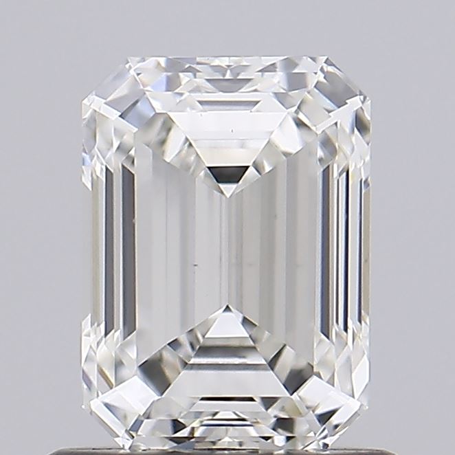 1.04 Carat Emerald Lab Diamond with  Cut Diamond in 14KT  view 1

