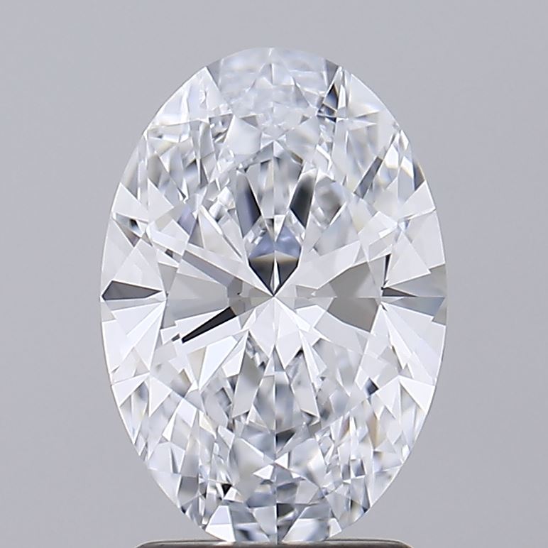 2.07 Carat Oval Lab Diamond with  Cut Diamond in 14KT  view 1

