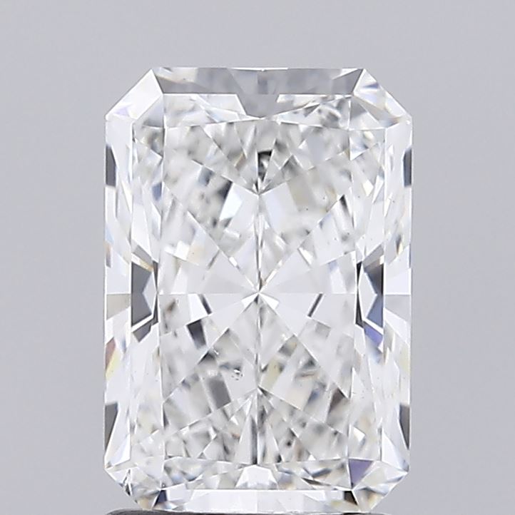 1.75 Carat Radiant Lab Diamond with  Cut Diamond in 14KT  view 1
