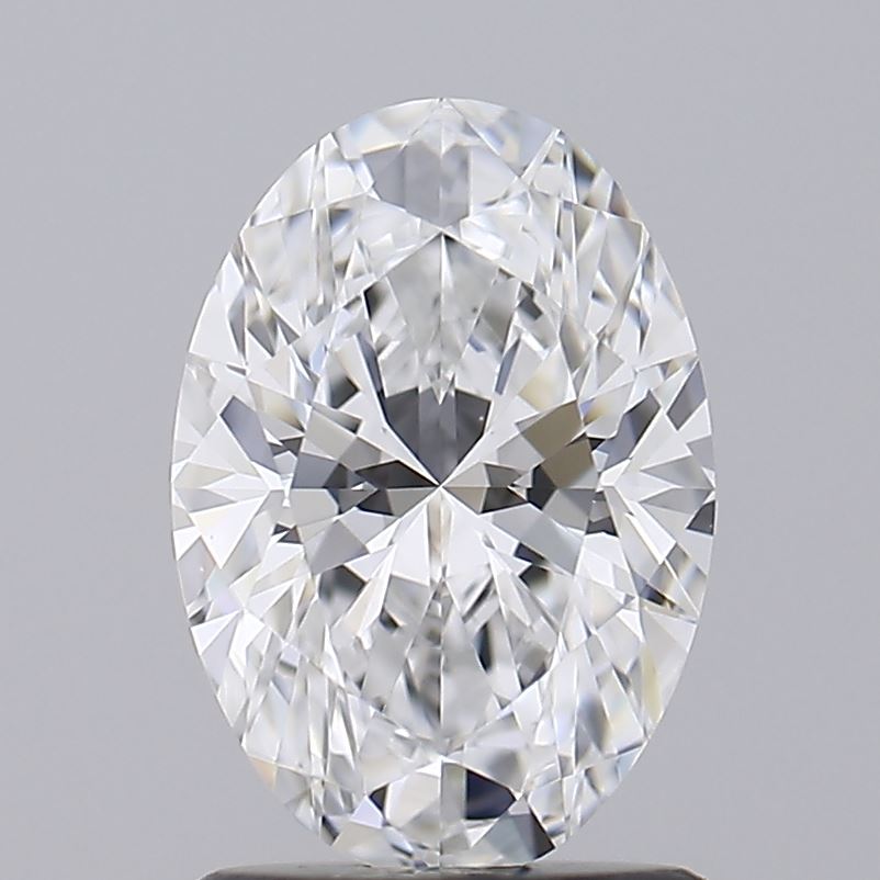 1.34 Carat Oval Lab Diamond with  Cut Diamond in 14KT  view 1
