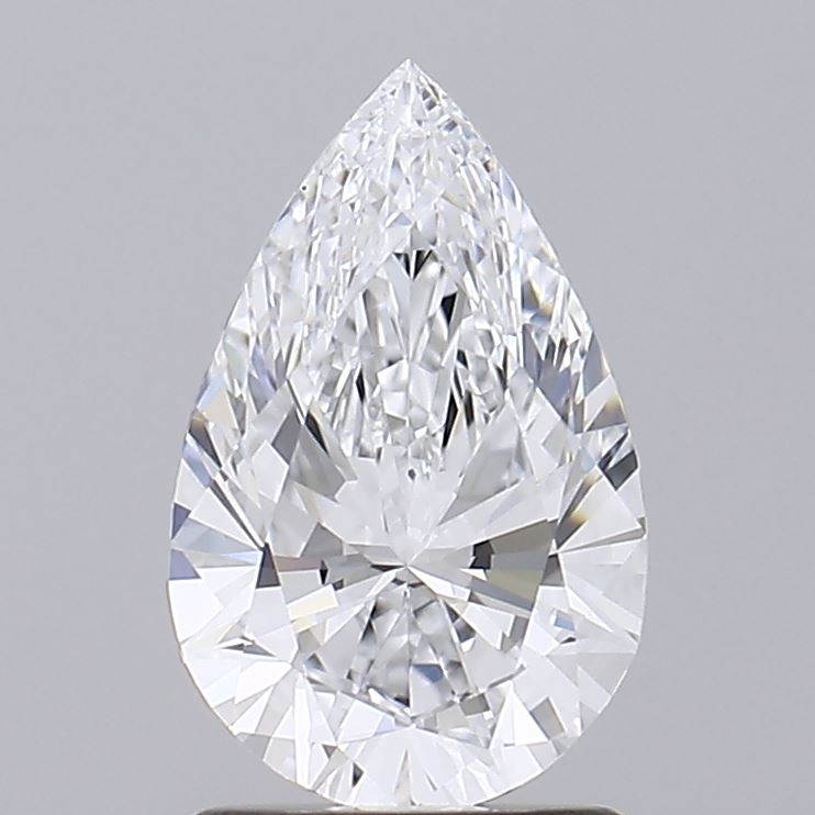 1.38 Carat Pear Lab Diamond with  Cut Diamond in 14KT  view 1
