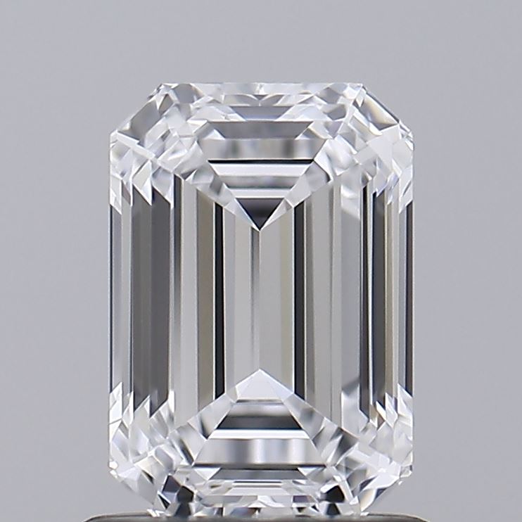 1.05 Carat Emerald Lab Diamond with  Cut Diamond in 14KT  view 1
