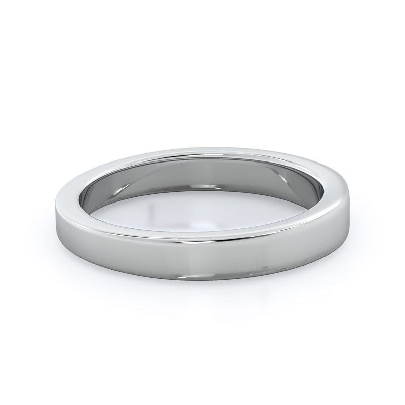 Weaved Cathedral Solitaire Wedding Band with Platinum Cut Diamond in 14KT Platinum view 4
