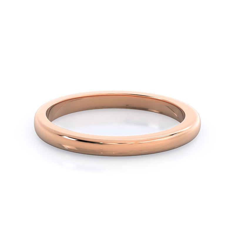 Classic Cathedral Solitaire Wedding Band with 18KT Rose Gold Cut Diamond in 14KT Rose Gold view 4
