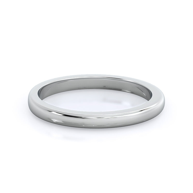 Classic Cathedral Solitaire Wedding Band with Platinum Cut Diamond in 14KT Platinum view 4
