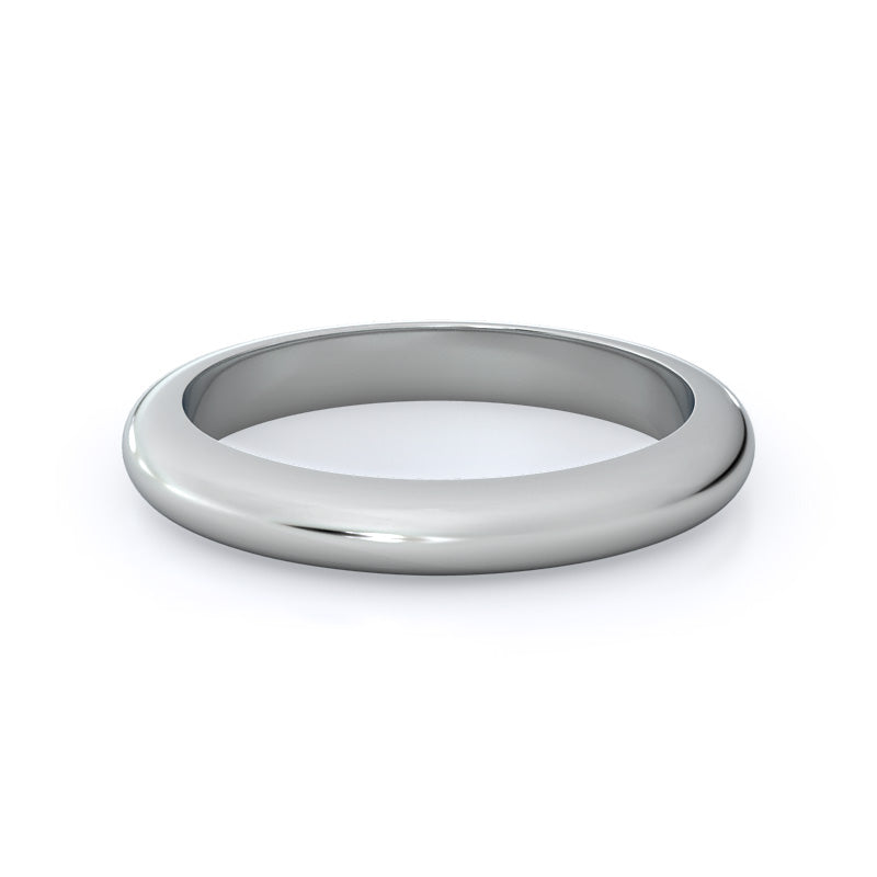 Tapered Cathedral Solitaire Wedding Band with Platinum Cut Diamond in 14KT Platinum view 4
