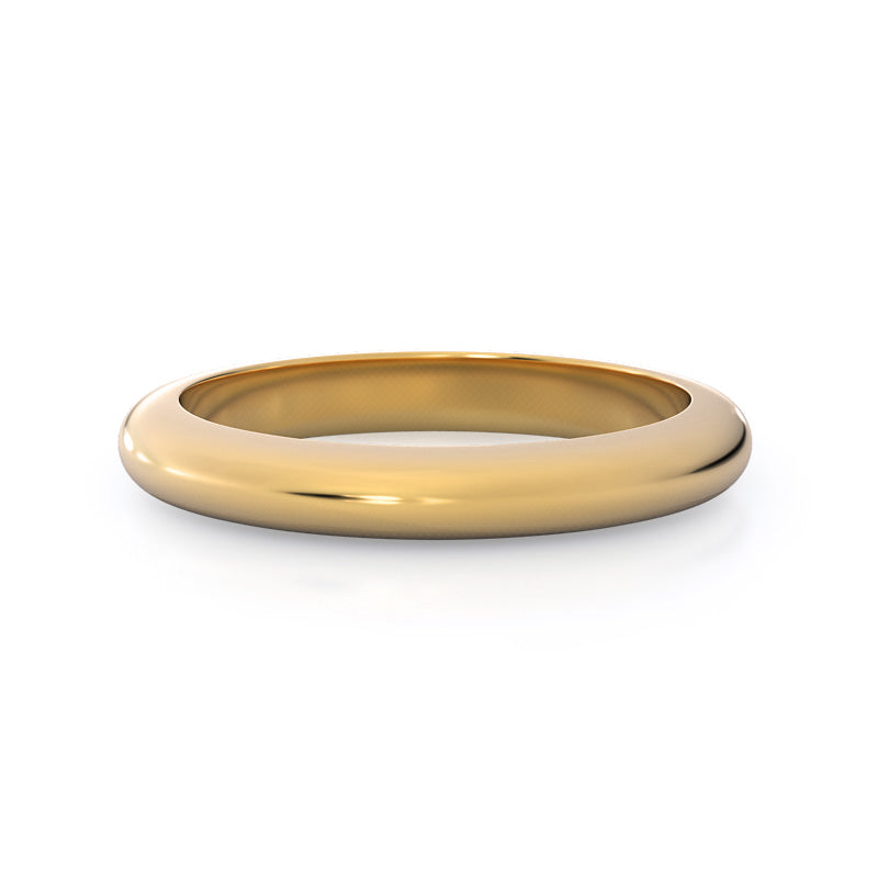 Tapered Cathedral Solitaire Wedding Band with 18KT Yellow Gold Cut Diamond in 14KT Yellow Gold view 1
