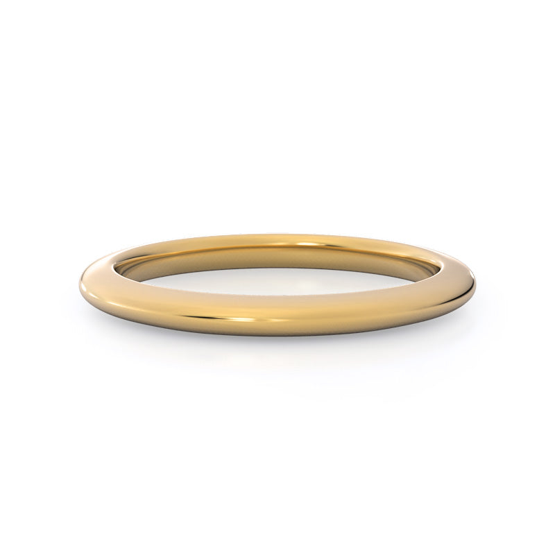 Classic Solitaire Women's Wedding Band with 18KT Yellow Gold Cut Diamond in 14KT Yellow Gold view 1
