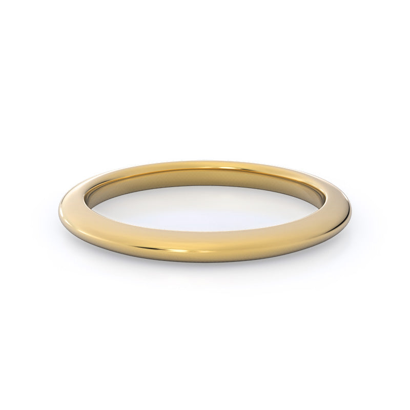Classic Solitaire Women's Wedding Band with 18KT Yellow Gold Cut Diamond in 14KT Yellow Gold view 4
