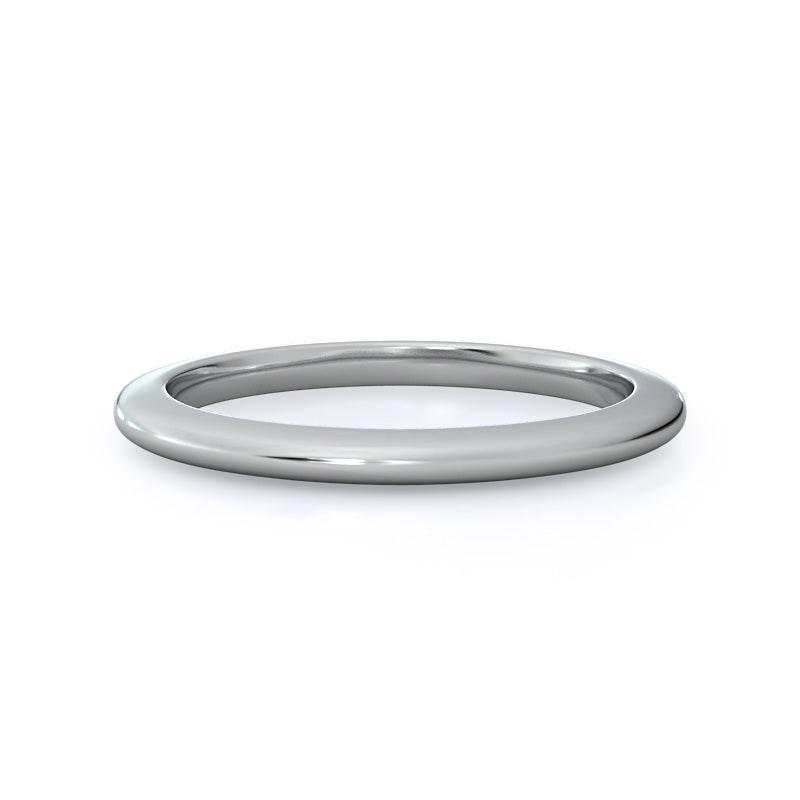 Solitaire Matching Women's Wedding Band Size 5 with 14KT White Gold Cut Diamond in 14KT White Gold view 1
