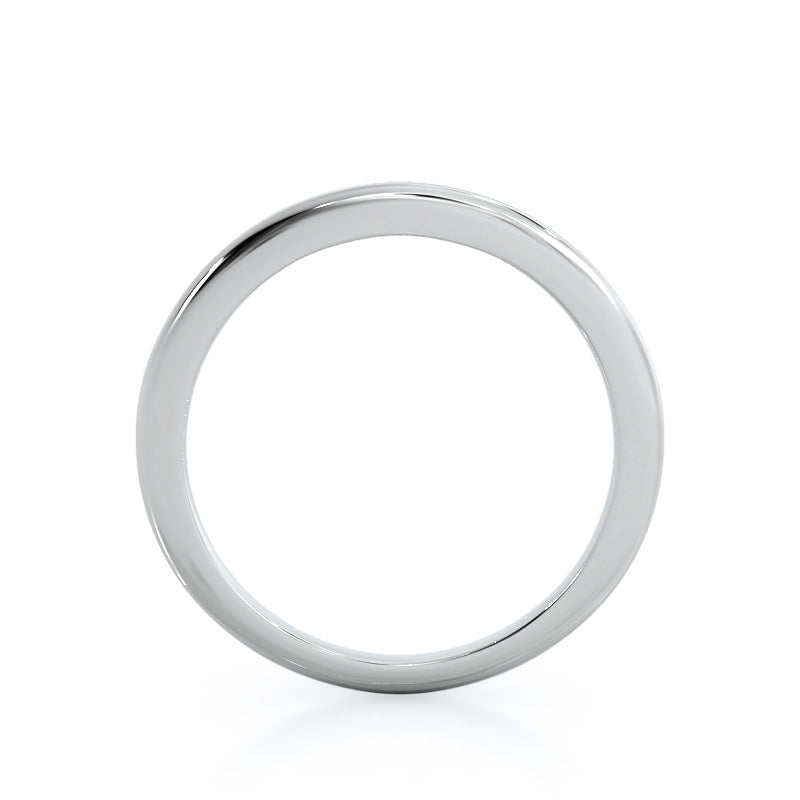 Solitaire Matching Women's Wedding Band Size 5 with 14KT White Gold Cut Diamond in 14KT White Gold view 2
