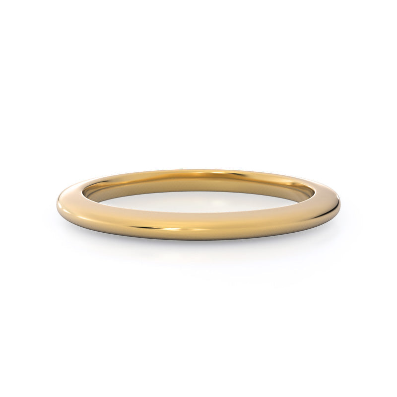 Solitaire Matching Women's Wedding Band with 18KT Yellow Gold Cut Diamond in 14KT Yellow Gold view 1
