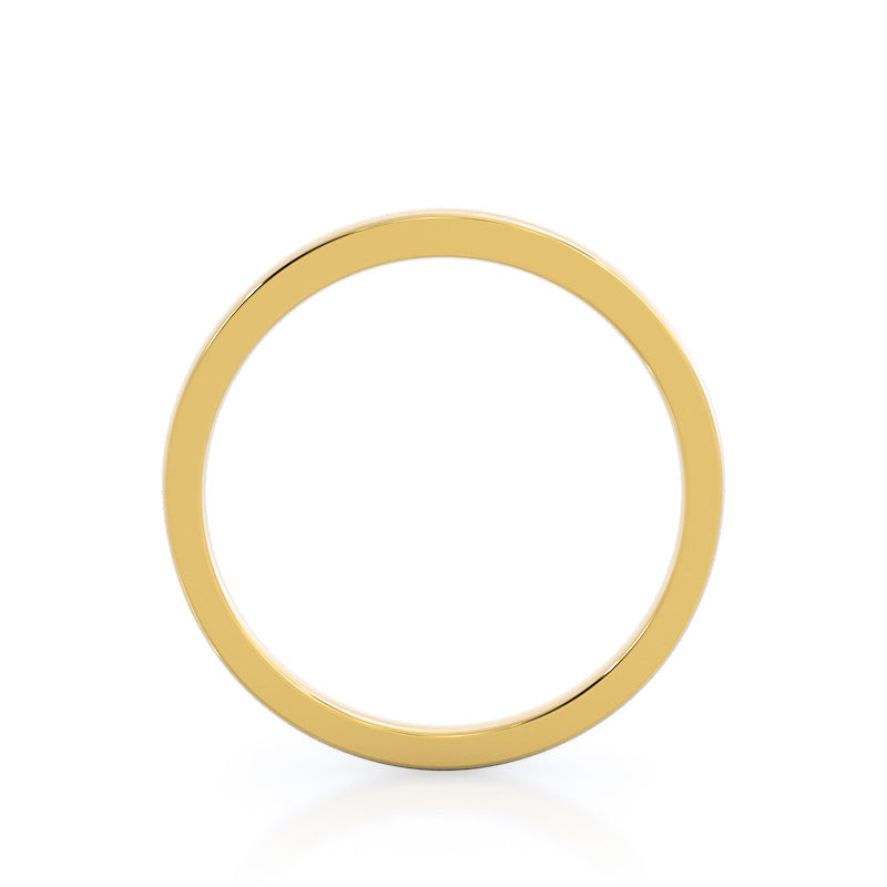 Petite Solitaire Women's Wedding Band with 18KT Yellow Gold Cut Diamond in 14KT Yellow Gold view 2
